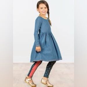 Matilda Jane Weekend Plans blue cotton spandex blend dress, size 6.